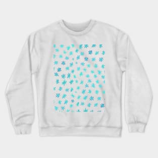 Watercolor stars - aqua Crewneck Sweatshirt